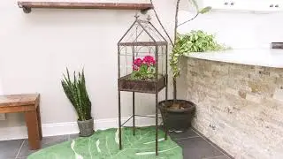 H Potter Large Square Freestanding Wardian Case Terrarium HP504