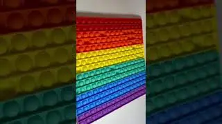 Jumbo rainbow square bubble pop fidget