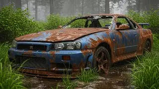 ASMR Car Restoration! Full Restoration  Nissan Skyline Gt-R V #restorationcar #carrestoration