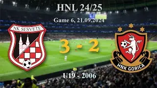 6. 2006 U19  Sesvete 3-2 Gorica, HNL 24/25, 21.09.2024 #croatiafootball #hnl