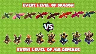 Every level of Air Defense VS Every level of Dragon | Clash of Clans