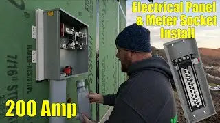 Garage Build #35 - Installing 200 Amp Electrical Panel and Meter Socket