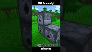 Minecraft TNT Cannon 💀 !! #minecraft #minecrafttipsandtricks #trending #gaming #demonslayer #shorts