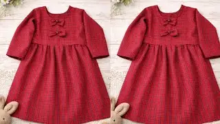 Easy Kids Frock Cutting & Stitching Tutorial|“फ्रॉक कटिंग–सिलाई #youtube #diyfrock 