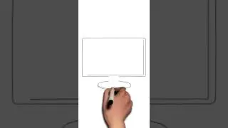Free Whiteboard animation: Drawing a Computer monitor.