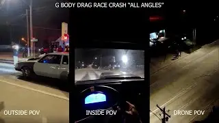 Drag Car crashes while racing POV 