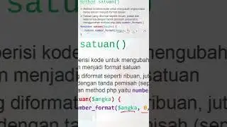 Membuat helper untuk satuan angka dengan #codeigniter4 #tutorial #phpframework #coding #ooptutorial