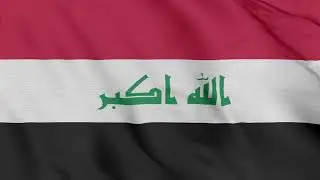 Iraq flag waving loop