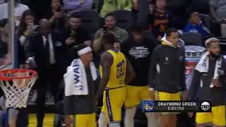 Draymond Green got ejected in the 2Q vs Lakers so LeBron laughs at him