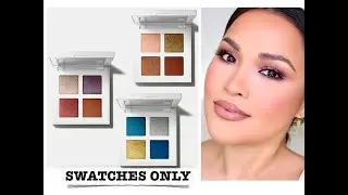 MAKEUP BY MARIO Holiday Collection's Glam Quads | SWATCHES | ROSY GLAM | PARTY GLAM | BRONZY GLAM