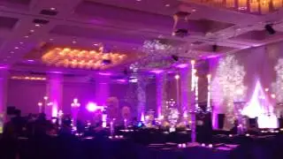 Custom gobos with moving head lighting - Martinez wedding reception Nov. 30, 2013