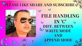 Difference between write mode and append Mode in file Handling with 
