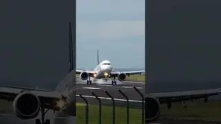 A321s in THE WIND at Lajes Terceira island Azores #shorts