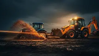 🚜 JCB 3DX Beast Mode: Deep Mud Rescue & Palm Tree Harvesting! 🌴💦