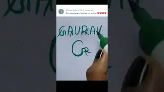 GAURAV Name logo design/Comment your Name #nameart #namelogo #viral #trending #art