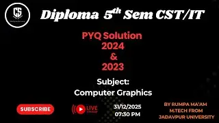 Computer Graphics PYQ Solution | Important Questions | Exam Preparation | #wbscte #cst