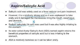 Aspirin | An Introduction to Mild Analgesics