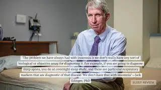 Understanding Insomnia: Jack Edinger, PhD