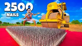 2500 Nails VS Road Roller😱 I never thought this would happen, Shocking Results