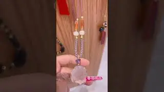 粉晶玫瑰花墜