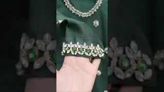 Green emerald stone ,white stone shirt #dress #dressforu #dressdesign #dressdesigns #dresstoimpress