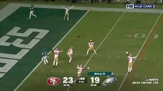Eric Kendricks & the 49ers get the 4th down stop & advance - 49ers @ Eagles - Wild Card NFL 2025