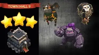 CLASH OF CLANS: TH9 3 STAR MONTAGE w/ Low Heros!!! LaLo & GoLaLo
