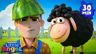 Little Black Sheep&rsquo;s Wild Farm Adventure 🐑 | Little Angel 😇 | 🔤 Subtitled Sing Along Songs