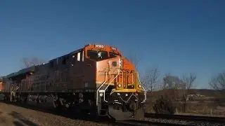 BNSF Can Fly! A 70 MPH Stack Train Soars Through Eton, MO