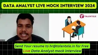 DATA ANALYST LIVE MOCK INTERVIEW 2024 | MUST WATCH | BEST DATA ANALYTICS INSTITUTE in BHUBANESWAR