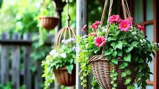 Tranquil Hanging Garden Oasis #bloomathome #GardenOasis #TranquilEscape #NatureBliss