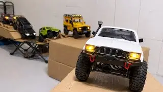 RC Off-Road Crawler Lineup Challenge | WPL Hilux, Mitsubishi Pajero, Defender, Jeep & Toyota
