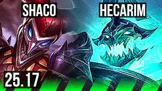SHACO vs HECARIM (JGL) | 43k DMG | KR Diamond | 25.17