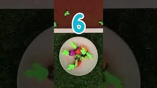 Veggie Counting Fun! 🥕🍅 | Toy Vegetable Challenge #Shorts