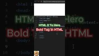 Bold Text in HTML &mdash; Super Easy! || #18 || #shorts #html #css