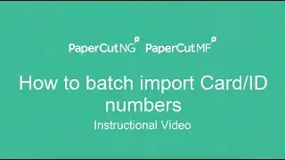 How To Batch Import Card / ID Numbers
