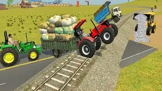 Tractors And Truck Loading and JCB in Game 🔥 #drawing #gaming #truck #jcb #tractor 