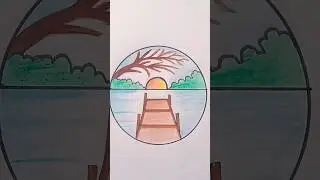 how to drawing।। ugta hua Surya drawing।।🌈🖌️🎨🌅🪴🌿 #viralvideo #shorts#art #drawing  #trending