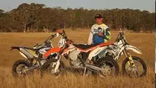 2014 KTM 500EXC против 2014 Husqvarna FE501 против 2014 Husaberg FE501: Transmoto