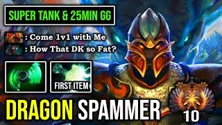 MAX SPEED 9K GOD DRAGON KNIGHT SPAMMER Ultra Lightning Attack 25Min GG Destroyed Everyone DotA 2