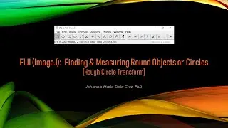 FIJI (ImageJ): Finding & Measuring Round Objects or Circles [Hough Circle Transform]