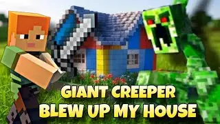 THIS GIANT SCARY CREEPER BLEW UP MY HOUSE || LAND OF MUTANTS MINECRAFT MOD SURVIVAL