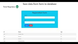 The registration data is saved in a database.