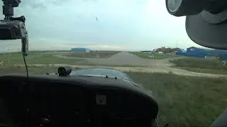 Посадка Cessna 172 при сильном ветре