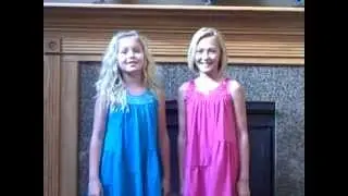 Madison and Juliana Heichel Sing the Star Spangled Banner