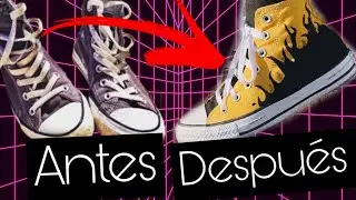 RENUEVA tus tenis CONVERSE estilo  A E S T H E T I C / Tenis viejos a nuevos 🔥