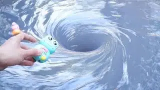 Experiment with giant whirlpools that wash away Baby Animals and Toys model #02
