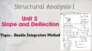 SA-I_01: Relationship b/w  Slope, Deflection & Curvature | Structural Analysis-I | By V.Somesh