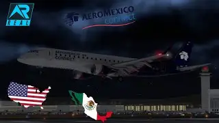 Реальный лётный симулятор | Роли-Дахрам (RDU) &mdash; Мехико (MEX) | AeroMexico Connect | ERJ-190