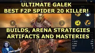 Ultimate Galek Raid Shadow Legends Guide | F2P Champion Spider 20 Build | Masteries and Artifacts